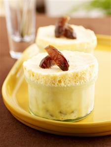 Vanilla parfait with dates