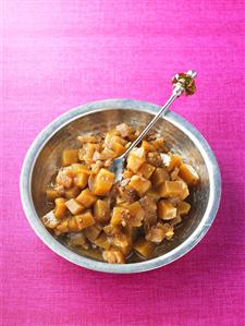 Mango chutney in a dish