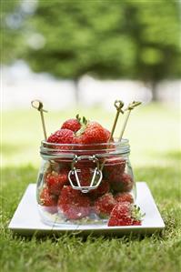 Fresh strawberries with brown sugar and lime