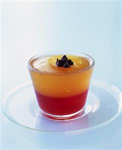 A glass of cranberry and honey jelly