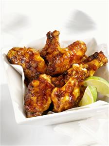 Baked chicken wings with pineapple sauce