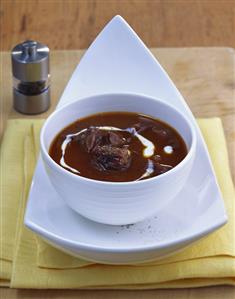 Thickened oxtail soup