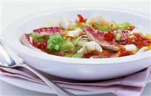 Bouillabaisse with fish fillet