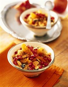 Sweet couscous with fruit and cinnamon