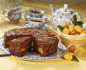 Chocolate apricot cake