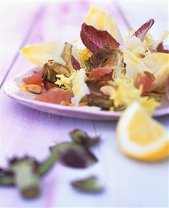 Chicory & artichoke salad with pink grapefruit & pecorino