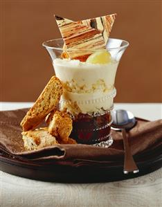 Tiramisu made with cantuccini and white chocolate