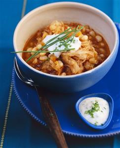 Bean stew with sauerkraut