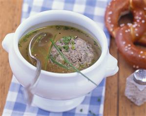 Liver dumpling soup