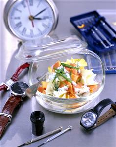 Chicory salad with papaya