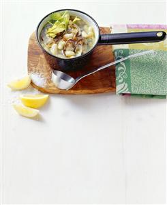 Zuppa di fagioli e vongole (Bean soup with clams, Italy)