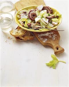 Insalata di polipo (Octopus salad with apples and celery)