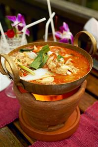 Tom yum goong (Soup with prawns, Thailand)