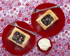 Cherry and almond tarts