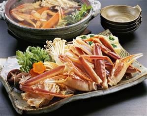 Kanisuki (A type of stew with snow crab & vegetables, Japan)