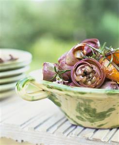 Artichoke and orange salad with rosemary