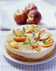 Peach cream cake