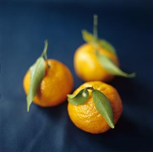 Three mandarin oranges