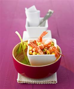 Prawn salad with fresh mango (Yum Mamuang, Thailand)