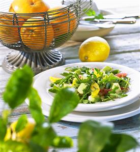 Avocado, rocket, orange and grapefruit salad