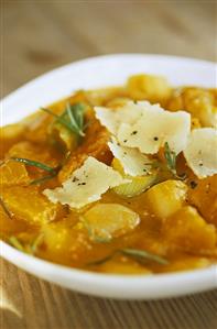 Potato and carrot stew with Parmesan