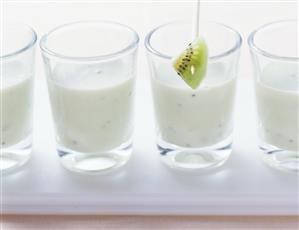 Kiwi fruit and banana smoothies