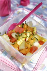 Fruit salad in a sandwich box