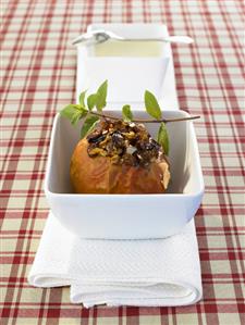 Baked apple with hazelnut stuffing