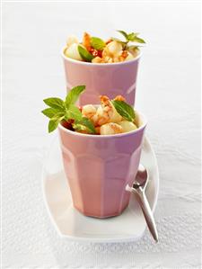 Prawn and melon salad (with melon balls)