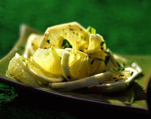 Insalata di limoni (Lemon salad with herbs, Italy)