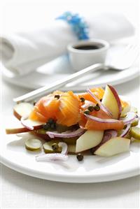 Smoked salmon and apple salad