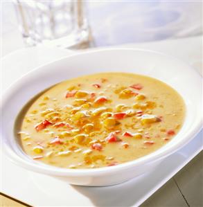 Corn chowder (Creamy corn soup, USA)