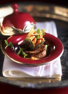 Beef fillet on fig and aniseed sauce (Arab cuisine)