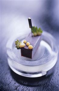 Blueberry and cherry parfait (molecular cuisine)