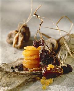 Still life with dried fruit