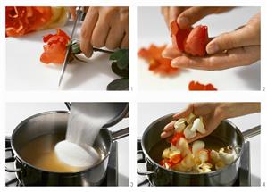 Making apple and rose jelly