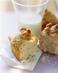 Banana rolls with macadamia nuts