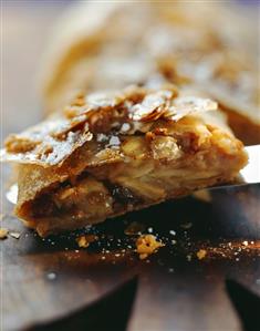 A piece of apple strudel