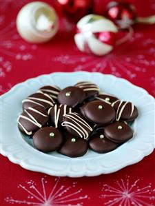 Decorated mint chocolates