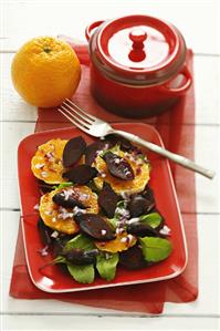 Beetroot and orange salad