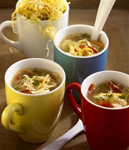 Cabbage soup in cups