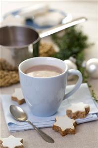 Hot chocolate and cinnamon stars