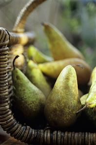 Pears in a basket