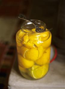 Pickled lemons in a jar (Morocco)