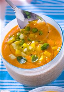 Gazpacho with spoon