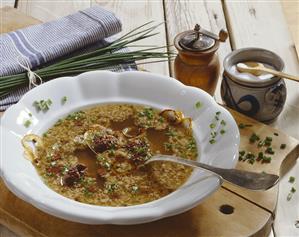 Metzelsuppe (Sausage soup for Butchers' Festival, Bavaria)