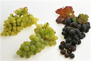 White and red grapes