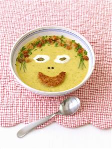 Cream of vegetable soup for children