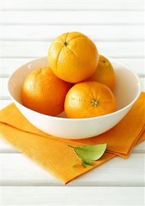 Oranges in a bowl