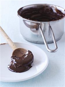 Melted couverture chocolate